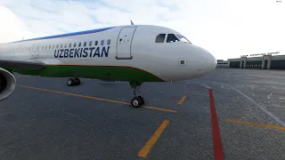 Tashkent - Namangan ! Airbus A320 Uzbekistan Airways UK32014! Flight Factor A320-214