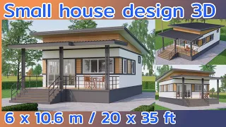 Beautiful small house design idea | Budget house | Simple house | 3D house plan 6x10.6 m | 20x35 ft