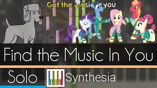 Find the Music In You - |SOLO PIANO TUTORIAL w/LYRICS| -- Synthesia HD