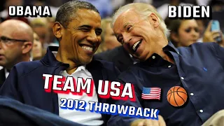 Barack Obama & Joe Biden arrive at Team USA basketball game while “Born in the USA” plays