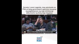 Senator Loren Legarda, may patutsada sa PSA at ilang government agencies... | GMA Integrated News