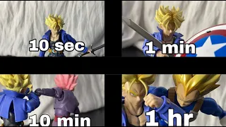 SPEED CHALLENGE: dragon ball trunks SHF StopMotion in 10 seconds | 1 minute | 10 minutes | 1 hour