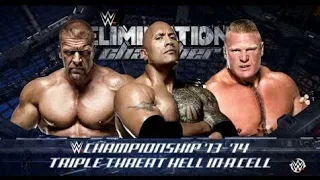 WWE:THE ROCK VS TRIPLE H VS BROCK LESNAR||GLOBAL WARNING 2002||WWF UNDISPUTED CHAMPIONSHIP MATCH.
