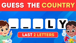Guess The Country By Last 2 Letters | Country Quiz 🌎✈️