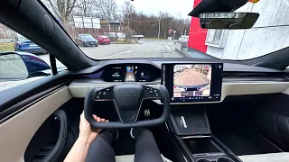 2023 Tesla Model S Plaid Test Drive POV | Ambience Binaural Sound