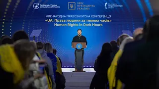 До учасників конференції «Права людини за темних часів». Звернення Володимира Зеленського 09.12.2022