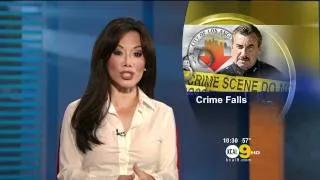 Sharon Tay 2012/01/05 10PM KCAL9 HD; White top, pokies