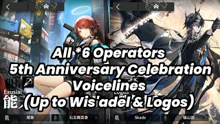 [Arknights WIP] All *6 Operators 5th Anniversary Celebration Exclusive Voicelines