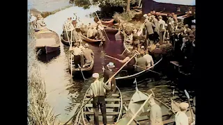 Een bezoek aan Giethoorn in 1932 in kleur! A visit to Giethoorn in 1932 in color! [AI enhanced]