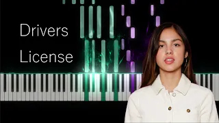 [4K] [MEDIUM] Olivia Rodrigo - Drivers License // Piano Cover | Tutorial | Lyrics