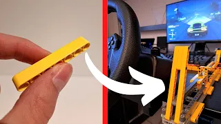 I built a custom sim racing handbrake out of LEGO