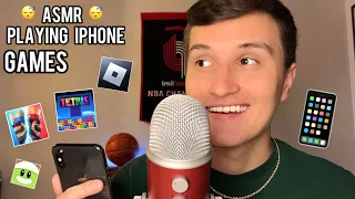 ASMR | Playing IPhone Games 📱💤 (whispering + gum chewing)