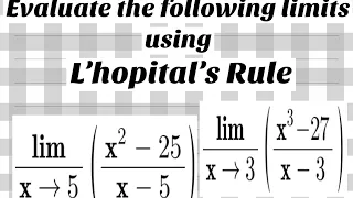 PreCalculus | Limit of a function (l’hopital’s Rule)