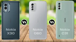 Nokia X30 vs Nokia G60 vs Nokia G31