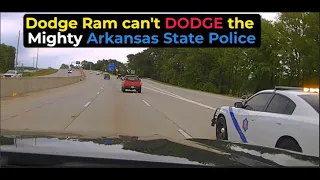 Dodge Ram (Theft Suspect) meets the Mighty Arkansas State Police Dodge Charger #gta #gta5 #trend