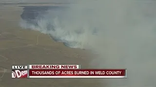 Thousands of acres burned in Weld County