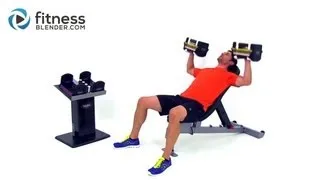 Chest and Back Superset Workout - At Home Dumbbell Workout for Strength and Size