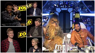 Solo A Star Wars Story Interviews w/ cast & director (Glover, Ehrenreich, Clarke, Howard, & Bettany)