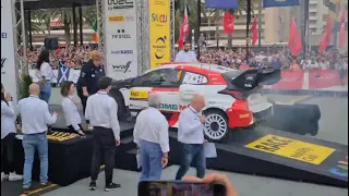 Sebastian Ogier Podium celebrations At Rally Catalunya 2022