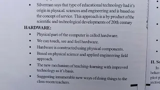 Approaches of Educational Technology: Hardware, Software and Systems approach