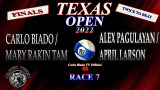 FINALS!!! Twice to beat Ι Carlo B / Mary T VS Alex P / April L Ι Race 7