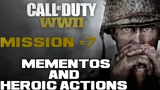 MEMENTOS & HEROIC ACTIONS | COD WW2 | Mission #7 Death Factory | Call Of Duty WW II