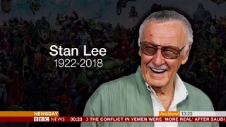 Stan Lee passes away (1922 - 2018) (USA) - BBC News - 13th November 2018