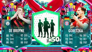 MY BEST 50x 1 OUT OF 4 UPGRADED LEVEL UP PLAYER PICKS + 99 KDB! FIFA 23 Ultimate Team