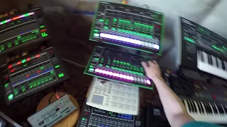 Roland TB-03 Acid + Twin TR-8 Drum Machines: Live Jam