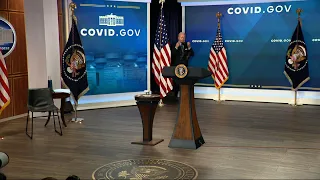 Touting COVID vaccines, Biden gets second booster