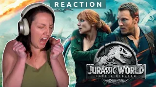 **JURASSIC WORLD FALLEN KINGDOM** still SCARED me!! - First Time Watching Movie Reaction