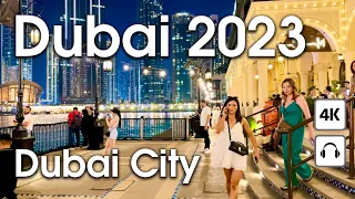 Dubai 🇦🇪 Burj Khalifa, Night City Center [ 4K ] Walking Tour, UAE