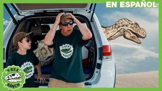 Huida divertida con dinosaurios Juguetes para niños - Parque De T-Rex con LB y Aaron