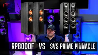 Klipsch RP8000F To SVS Prime Pinnacle! REVIEW/DEMO OF SVS PRIME PINNACLE TOWER!