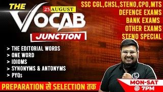 Vocab for SSC Exam | CGL, CHSL, MTS, CPO | SSC Exam 23 August Vocabulary | English by Bhragu Sir