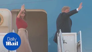 Melania and Donald head for Europe on Air Force One