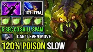 WTF First Item 12Min Scepter 120% Slow Gale 5 Sec CD Skill Spam Poison Nova Venomancer Dota 2