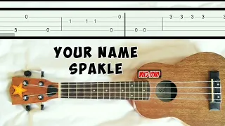 Your name Sparkle slow easy melody fingerpicking fingerstyle ukulele tab @UkuCha