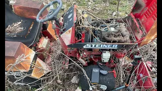 SAVING A STEINER 430 4X4 TRACTOR (VENTRAC) FROM THE WEEDS OF A JUNKYARD...WILL IT RUN??