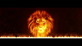 Lion's head video template no text