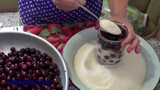 Вишня в собственном соку с сахаром на зиму, очень вкусный рецепт