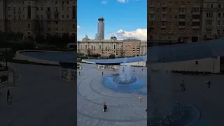 Танцующий фонтан на Павелецкой площади, Москва. Dancing Fountain on Paveletskaya Square, Moscow