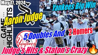 Yankees vs White Sox Full Game Highlights 05/17/24 | Judge Hit 12th Homer & Soto Homerun 10th 🔥🚀