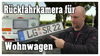 Nummernschild Rückfahrkamera | Solar & Funk- System für Wohnwagen, Anhänger und LKW / PKW