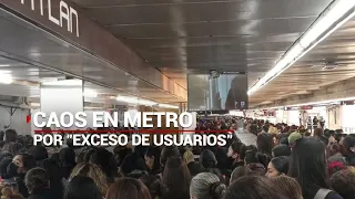 Caos en Pantitlán  de la línea 9 del metro se debió a la alta "afluencia" de los usuarios: SCT Metro