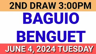 STL - BAGUIO,BENGUET June 4, 2024 2ND DRAW RESULT