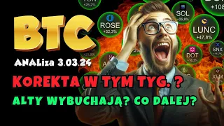 BTC - Korekta w tym tyg? Alty wybuchają? Co robić dalej? - ANALiza 03.03.2024