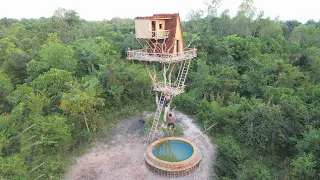 How To Build Temple Treehouse Master 14m With Swimming Pools Full Video