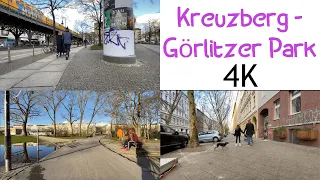 LOST IN 🇩🇪 Walking in Berlin Kreuzberg Germany | Görlitzer Park - Oberbaumbrücke【4K】 ASMR