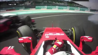 Sebastian Vettel onboard crash with Nico Rosberg Malaysian GP 2016